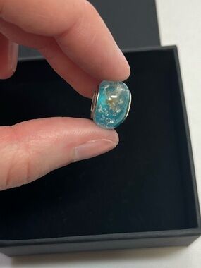 Sterling silver bracelet bead